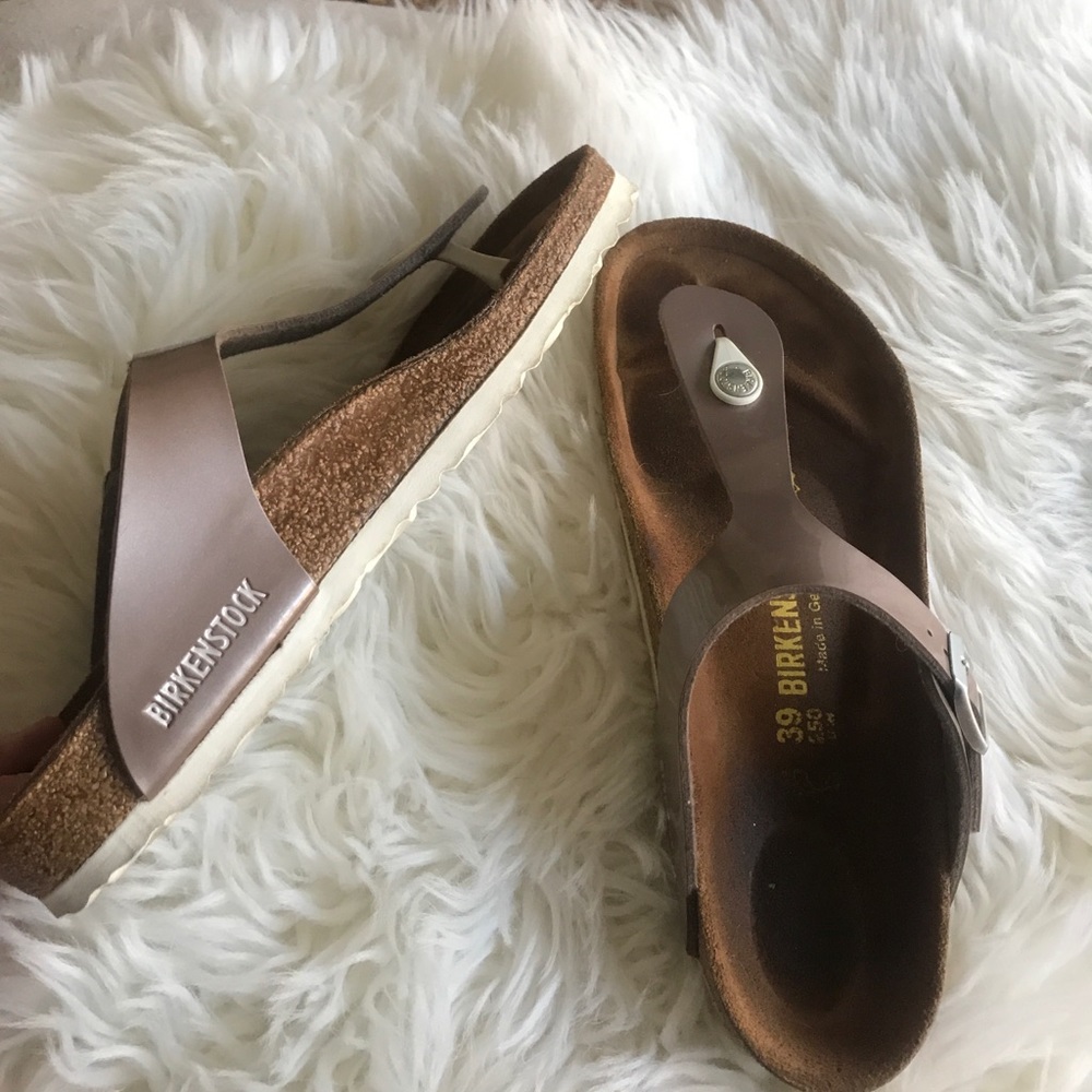 pearled taupe birkenstocks